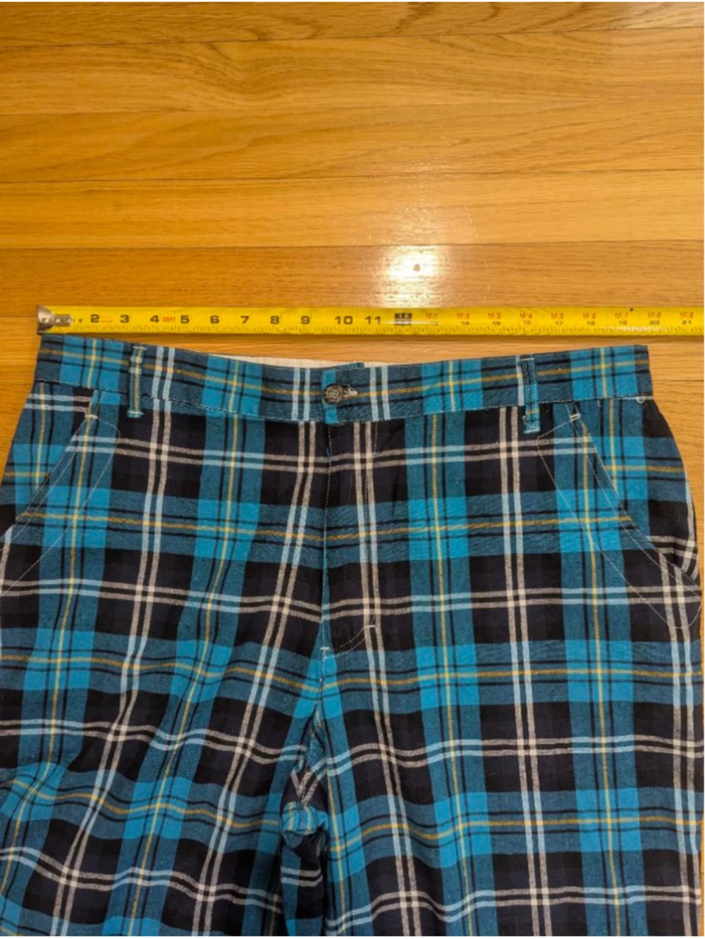 American Heritage Plaid Flat Front Shorts Waist 42